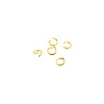 Kółeczka złote otwarte 4 mm x 0,6 mm - stal szlachetna - 50 szt.