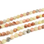 Kamień słoneczny i księżycowy - kulki fasetowane 10 mm - sznur