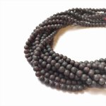 Granat kulka 6 mm matowa - sznur