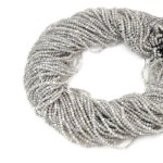 Labradoryt kulki fasetowane 3 mm - sznur 