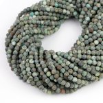 Turkus afrykański matowy - kulka gładka 6,5 mm - sznur  