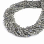 Labradoryt monetki fasetowane 3,5 mm - sznur  