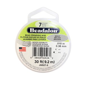 Linka stalowa do biżuterii Beadalon  srebrna - 0,38 mm 