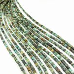 Turkus afrykański kostka 4 mm - sznur 