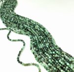 Szmaragd kulka fasetowana 3 mm - sznur