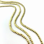 Hematyt złote serduszko przekładka 3,5 mm - sznur 