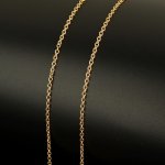 Łańcuszek ze stali chirurgicznej PVD złoty 2,5 x 2 mm - 1 metr 