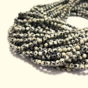 Jaspis dalmatyński kulka gładka ok. 6,5 mm - sznur  