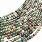 Agat indyjski kulka gładka ok. 6,5 mm - sznur 