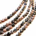 Rodonit serce ok. 8 mm - sznur 