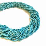 Magnezyt turkusowy kulka fasetowana ok 3. mm - sznur 