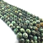 Turkus afrykański kulka fasetowana ok. 8 mm - sznur