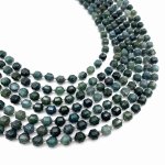 Agat mszysty beczułka fasetowana 8 mm - sznur 