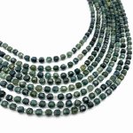 Agat mszysty kostka fasetowana 5 mm - sznur 