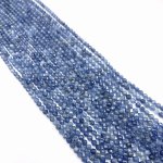 Akwamaryn kulka fasetowana ok. 4,5 mm - sznur 