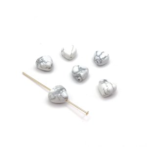 Howlit serce ok. 8 mm - 6 szt.