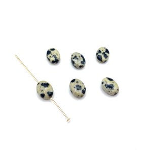 Jaspis dalmatyński owal ok. 8x5 mm - 6 szt.