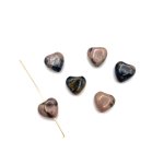 Rodonit serce ok. 8 mm - 6 szt.