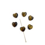 Tygrysie oko serce ok. 8 mm - 6 szt.