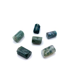 Agat mszysty walec ok. 7x12 mm - 6 szt. 