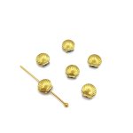 Hematyt muszelka złota ok. 7x6 mm - 6 szt.