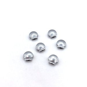 Hematyt muszelka srebrna ok. 6x7 mm - 6 szt.