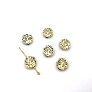 Hematytowe drzewka jasne złoto - 4 szt.  