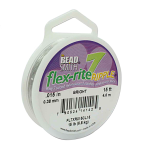 Linka stalowa jubilerska wavy Beadsmith srebrna - 0,38 mm