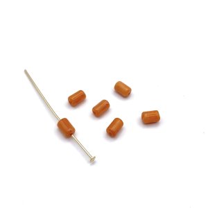 Koral mały walec ok. 3x5 mm - 6 szt.  
