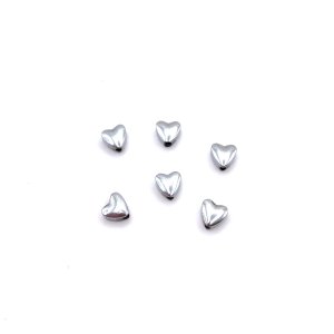 Hematyt serduszka srebrne 3,7x3,5 mm - 6 szt.