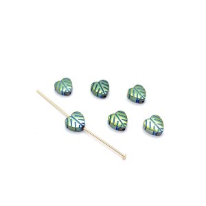 Hematyt listki zielone ok. 6,5 mm - 6 szt.