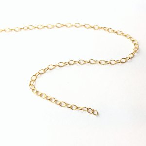 Łańcuszek złoty płaski Gold Filled ok. 3 x 4,6 mm - 10 cm