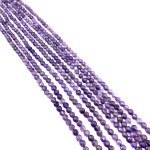 Ametyst monetki fasetowane 4 mm - sznur 